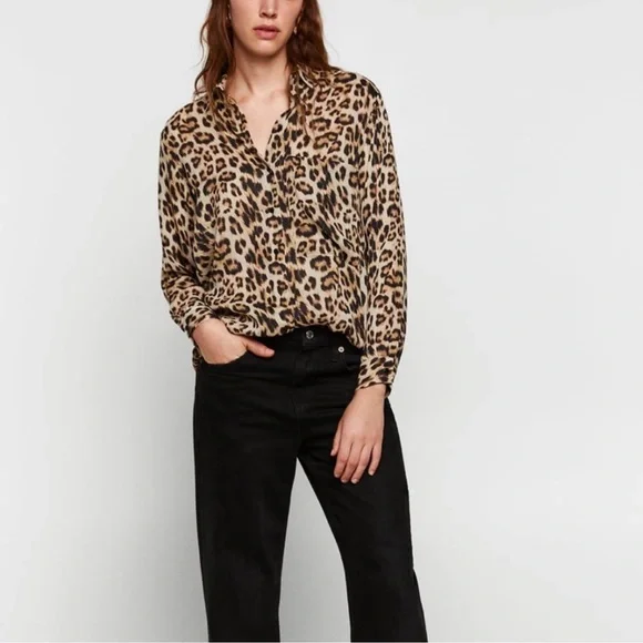 Button down shirt zara hot sale